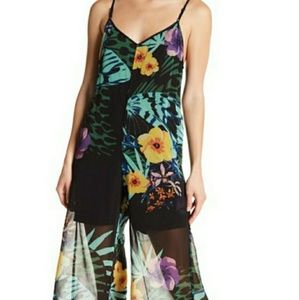 NWT TOV Holy | Semi Sheer Floral Jumpsuit